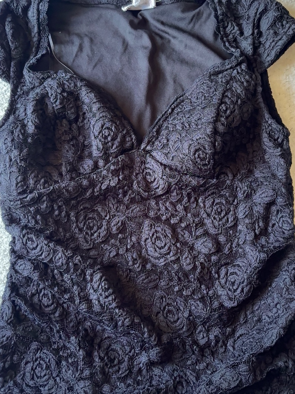 Women’s Black Lace Floral Shirt